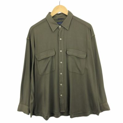 古着 ダナキャランニューヨーク DKNY 長袖 ポリ×レーヨンシャツ