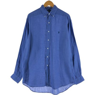 古着 ラルフローレン Ralph Lauren BLAKE 長袖 リネン ボタン