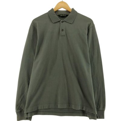古着 エディーバウアー Eddie Bauer 長袖 ポロシャツ メンズL
