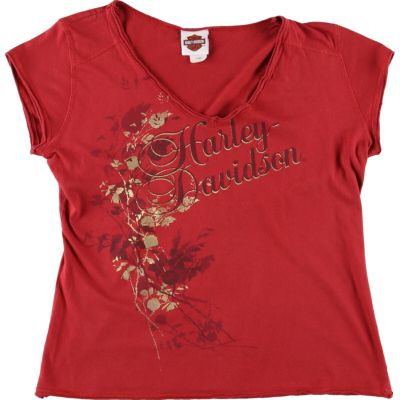 古着 ハーレーダビッドソン Harley-Davidson モーターサイクル バイクTシャツ USA製 レディースL相当 /eaa429430 【中古】 【240906】 【Elulu/エルル】