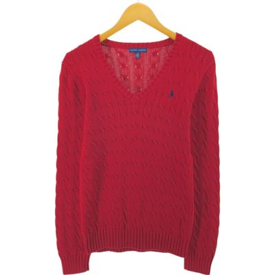 古着 ラルフローレン Ralph Lauren RALPH LAUREN ケーブル編み コットンニットセーター レディースL相当 /taa003374 【中古】 【250310】 【ADEL/アデル】