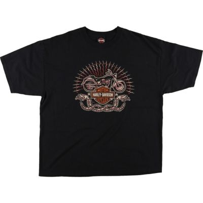 古着 00年代 ハーレーダビッドソン Harley-Davidson モーターサイクル バイクTシャツ 2XL レディースXXL相当 /eaa485545 【中古】 【240907】 【Elulu/エルル】
