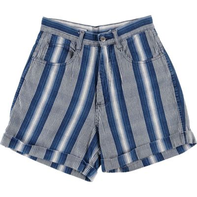 古着 Bill Blass マルチストライプ デニムショーツ ショートパンツ USA製 レディースL(w30)相当 /eaa485555 【中古】 【240907】