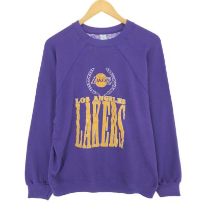 古着 80年代 スターター Starter NBA LOSANGELES LAKERS ロサンゼルスレイカーズ ハーフボタン ウォームアッププルオーバー  メンズL ヴィンテージ /evb001553 【中古】【V2211】 【221106】 | 古着屋JAM（ジャム）