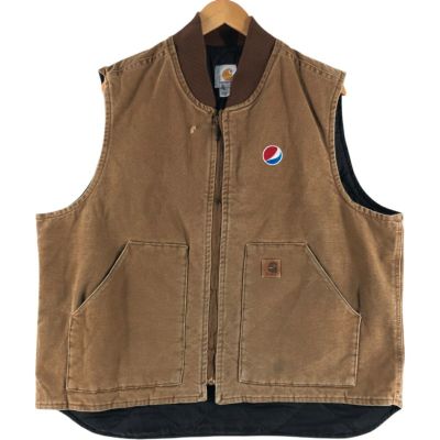 古着 カーハート Carhartt PEPSI ペプシ 中綿入り クラシックベスト ダックベスト メンズXL相当 /eaa401214 【中古】 【250310】