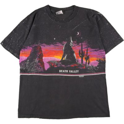 古着 90年代 ALL TEXAS T'S Vネック 犬柄 アニマルプリントTシャツ