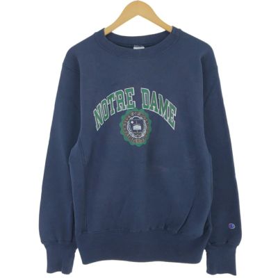 古着 90年代 チャンピオン Champion REVERSE WEAVE リバースウィーブ 刺繍タグ NOTRE DAME ノートルダム大学 カレッジスウェットシャツ  トレーナー USA製 メンズL相当 ヴィンテージ /eaa486287 【中古】 【240907】 | 古着屋JAM（ジャム）