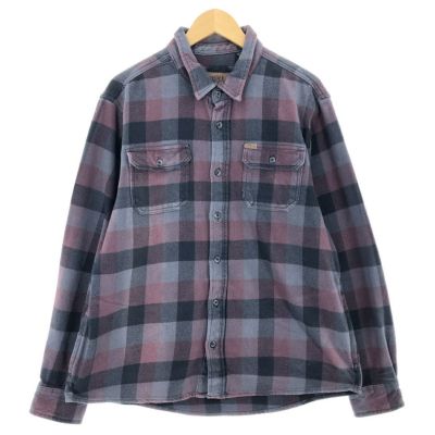 ORVIS オービス フランネルチェックシャツジャケット カーキ XL