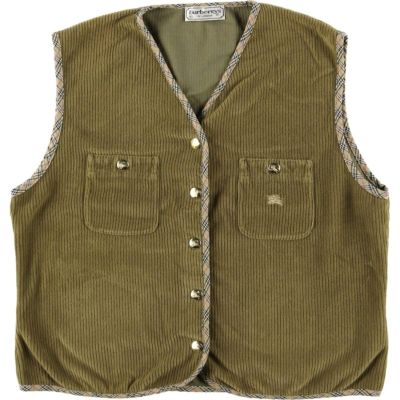 古着 バーバリー Burberrys BURBERRYS OF LONDON 前開き コーデュロイベスト スペイン製 レディースM相当 /eaa582811 【中古】 【250912】 【Elulu/エルル】