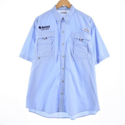 古着 コロンビア Columbia PFG OMNI-SHADE ボタンダウン 半袖