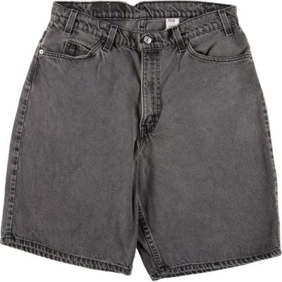 90s Levisリーバイス550 サルファーブラック デニムショーツ黒 W34 90's Levi's 550 ブラックデニムショーツ “MADE IN USA / W34 L11