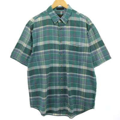 古着 90年代 エディーバウアー Eddie Bauer SUPERIOR MADRAS 半袖 ボタンダウン チェックシャツ メンズXL相当 ヴィンテージ /eaa486826 【中古】 【240908】
