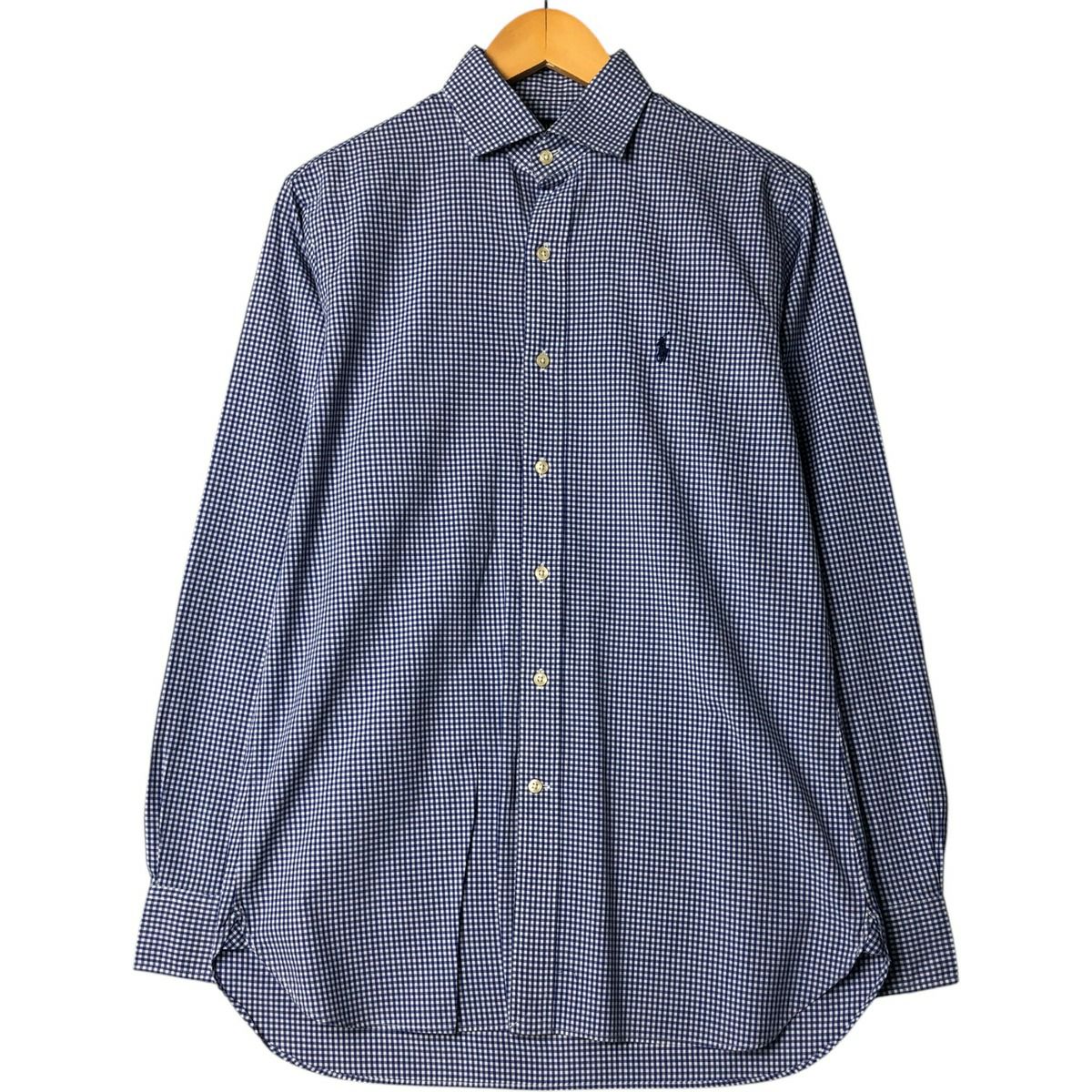 ポロラルフローレン シャツワンピース リネン ギンガムチェック ロング