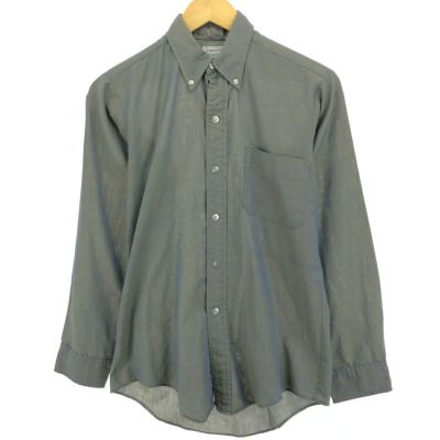 ポリシャツ 長袖 総柄 グリーン M メンズ 古着 フォルコクラブ 総柄 長袖 シャツ M グリーン系 Folco Club