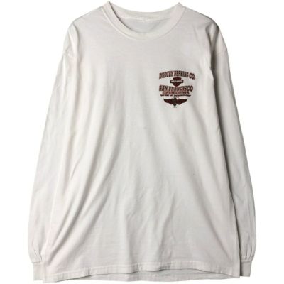 90s USA製 ハーレーダビッドソン フレイム タイガー 長袖Tシャツ ロンT