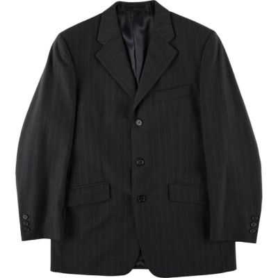 古着 ピエールカルダン Pierre Cardin ストライプ柄 ウールテーラード