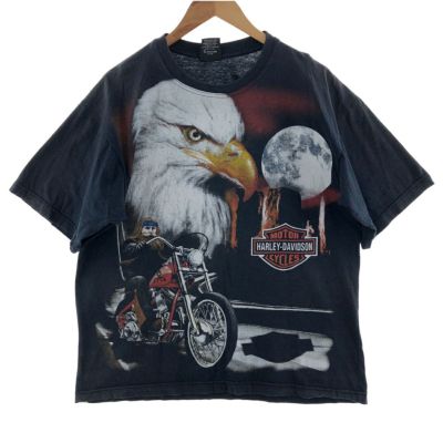 古着 00年代 ハーレーダビッドソン Harley-Davidson 総柄 両面プリント