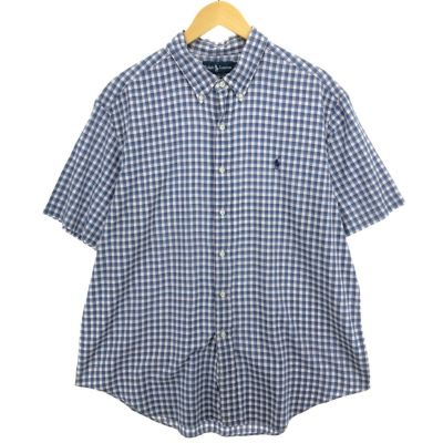 古着 ラルフローレン Ralph Lauren CLASSIC FIT 半袖 ボタンダウン チェックシャツ メンズXXL相当 /eaa485815 【中古】 【240909】