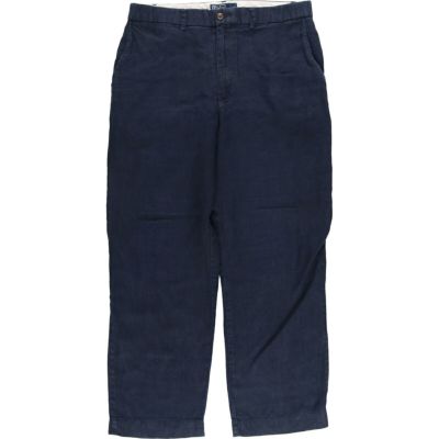 は*け様 00s 90s シルク リネン ブラック ラルフローレン w38 l3 90s ポロ ラルフローレン ツータック スラックス リネンパンツ