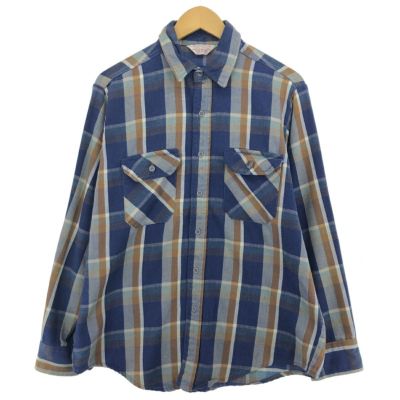 古着 70年代~ フローストプルーフ Frost Proof 長袖 ヘビーネルチェックシャツ USA製 メンズL相当 ヴィンテージ /eaa486534 【中古】 【240909】