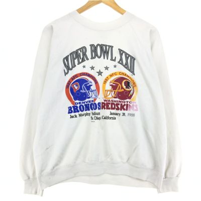 古着 80年代 Tee Jays NFL DENVER BRONCOS デンバーブロンコス WASHINGTON REDSKINS ワシントン コマンダーズ スウェットシャツ トレーナー USA製 メンズS ヴィンテージ /eaa411690 【中古】 【240401】 ss2503_30