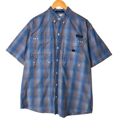 古着 コロンビア PFG SUPER BONEHEAD ギンガムチェック オムニシェイド
