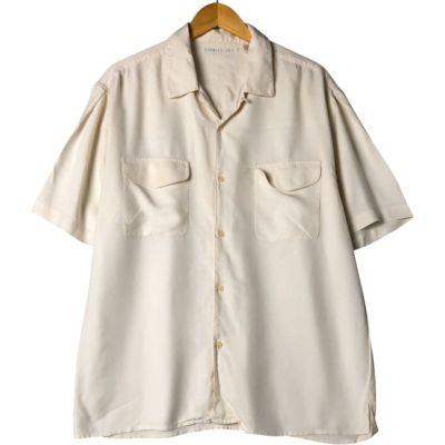 古着 ペリーエリス PERRY ELLIS 半袖 オープンカラー シルク