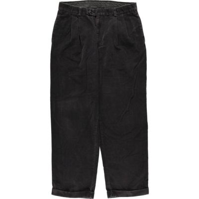 00s DOCKERSドッカーズ ツータックスラックスショーツ 黒W34 未使用 古着 ドッカーズ DOCKERS KHAKIS ツータック チノショーツ