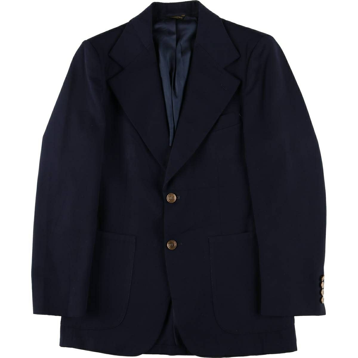 古着 SIGNATURE COLLECTION 紺ブレザー テーラードジャケット メンズS