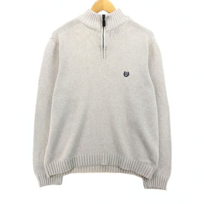 古着 チャップス CHAPS コットンニットハーフジップセーター
