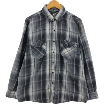 古着 80年代～ オシュコシュ Osh kosh オンブレチェック 長袖 フランネルチェックシャツ メンズXL相当 ヴィンテージ /eaa523058 【中古】 【250227】 【GR-SNS】