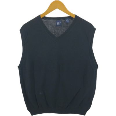 古着 IZOD ケーブル編み Vネック コットンニットベスト
