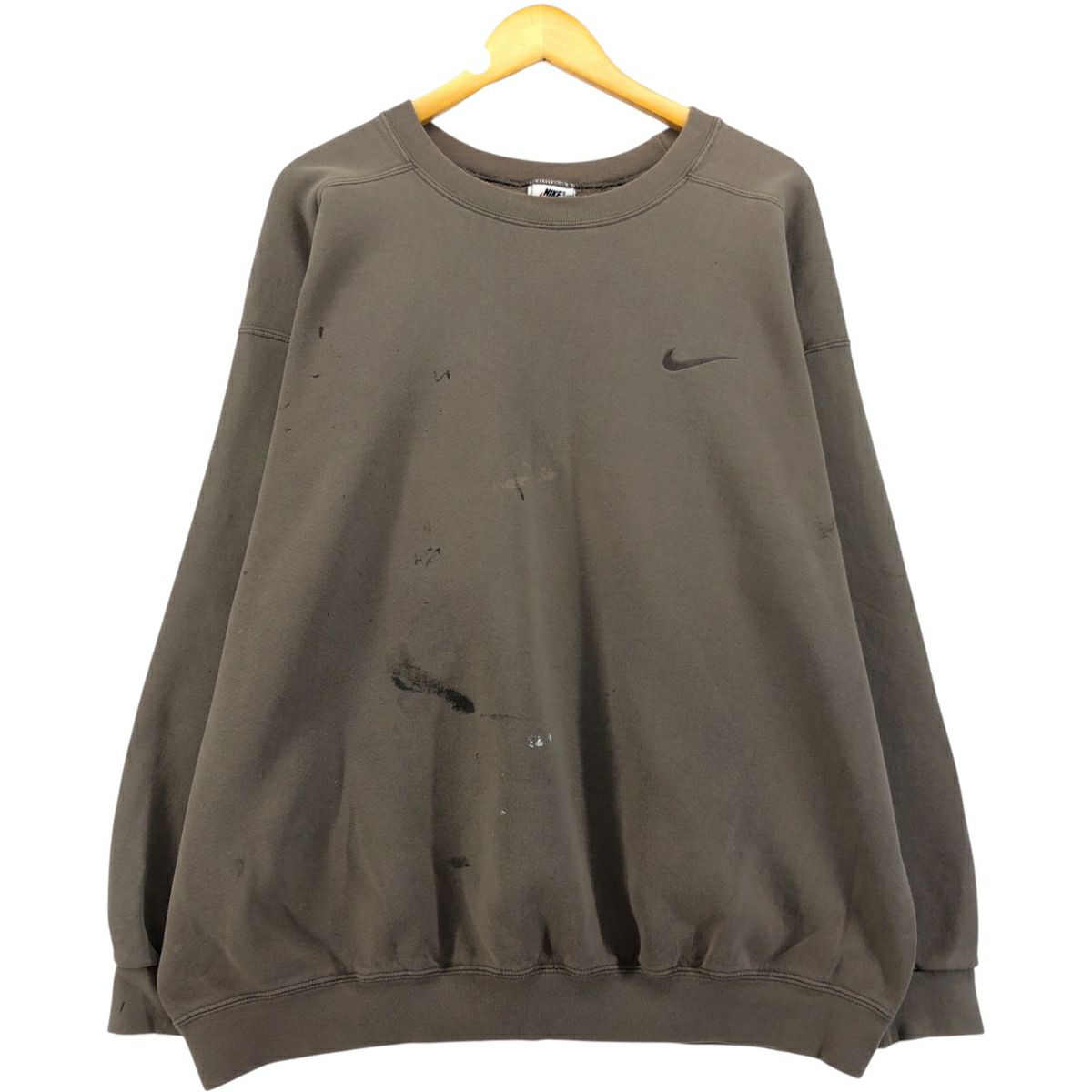 古着 80年代 ナイキ NIKE 紺タグ ツートン ワンポイントロゴスウェット