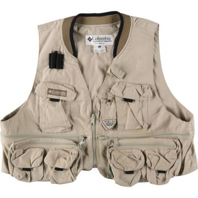 古着 00'S コロンビア Columbia PFG フィッシングベストメンズM