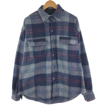 古着 The J. Peterman Company チェック柄 カシミア混 ウール