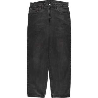 リーバイス550 W34 ブラックデニム 黒 ボトム パンツ 古着 13850 古着 リーバイス Levis 550 RELAXED FIT TAPERED LEG ブラックデニム