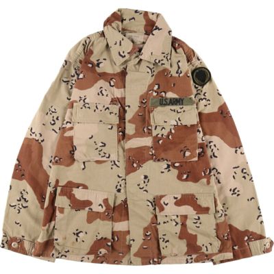 迷彩服上下（6C） チョコチップ　中古 古着 90年代 米軍実品 迷彩柄 6C デザートチョコチップカモ