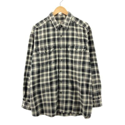 古着 ウールリッチ WOOLRICH チェック柄 長袖 ヘビーネルシャツ USA製