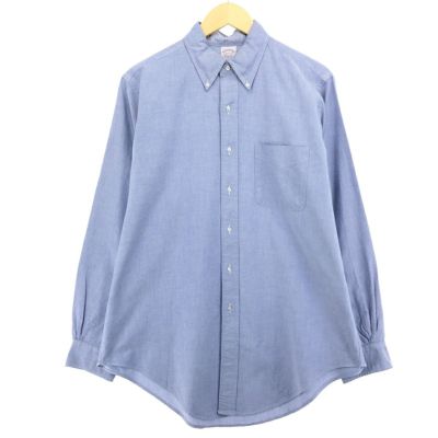古着 ブルックスブラザーズ Brooks Brothers MAKERS 長袖 ボタンダウンシャツ USA製 メンズL相当 /eaa487251 【中古】 【240912】