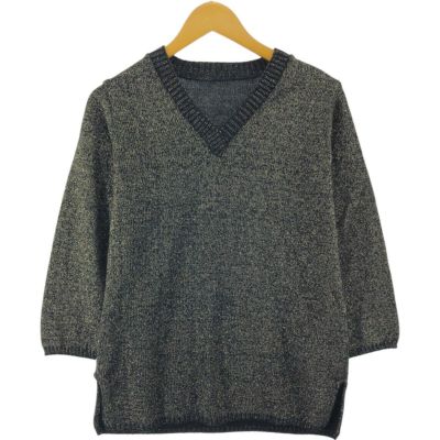古着 七分袖 Vネック ラメニットセーター レディースM相当 /eaa526083 【中古】 【250310】 【ADEL/アデル】