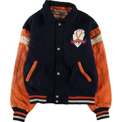 古着 80年代 TROPHY JACKETS オールレザースタジャン バーシティ