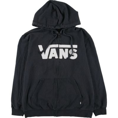 古着 バンズ VANS ストライプ柄 スウェットフルジップパーカー