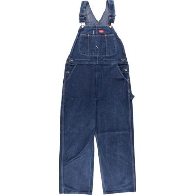 古着 濃紺 ～90年代 ディッキーズ Dickies デニムオーバーオール