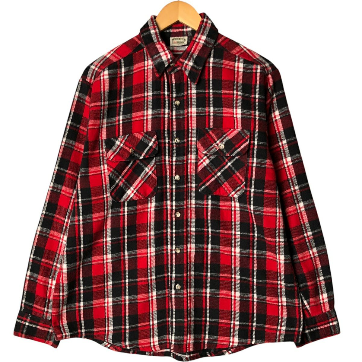 古着 90年代 ファイブブラザー FIVEBROTHER 長袖 ヘビーネルチェック  