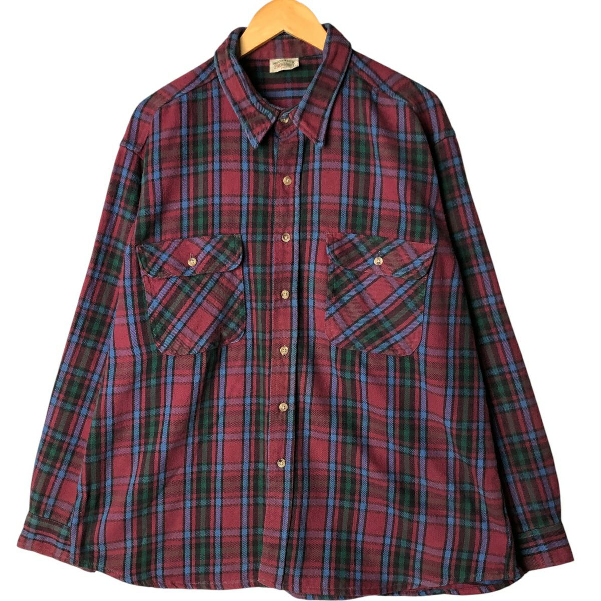 古着 90年代 ファイブブラザー FIVEBROTHER 長袖 ヘビーネルチェック  