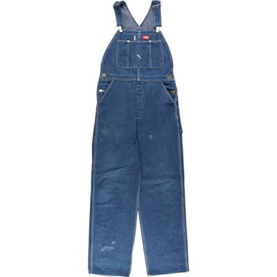 古着 濃紺 ～90年代 ディッキーズ Dickies デニムオーバーオール