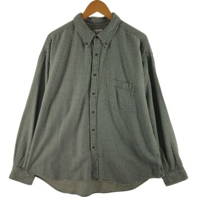 古着 90年代 ジェイクルー J.Crew 千鳥格子柄 長袖 ボタンダウン フランネルシャツ メンズXL相当 ヴィンテージ /eaa522513 【中古】 【250307】