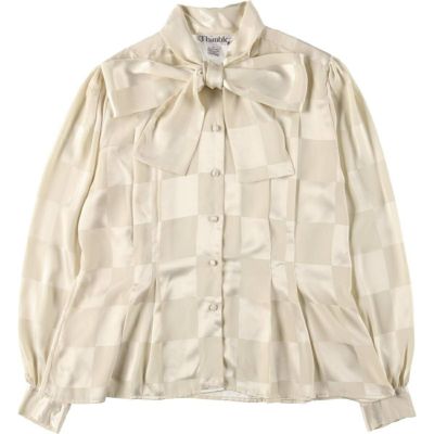 古着 Thimbles チェック柄 長袖 ボウタイ ブラウス レディースM相当 /eaa524038 【中古】 【250308】 【ADEL/アデル】
