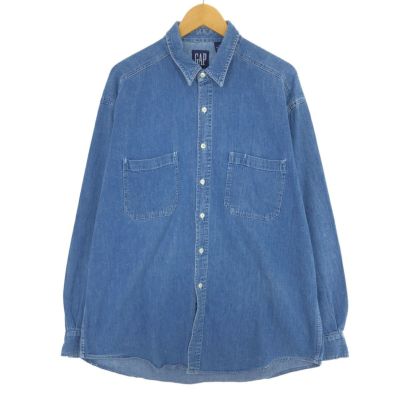 古着 90年代 ギャップ GAP オールドギャップ 長袖 デニムシャツ メンズ