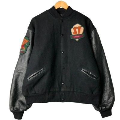 古着 80年代 TROPHY JACKETS 中綿入り 袖革ウールボタンスタジャン バーシティジャケット USA製 メンズXXL相当 ヴィンテージ /eaa580502 【中古】 【250920】